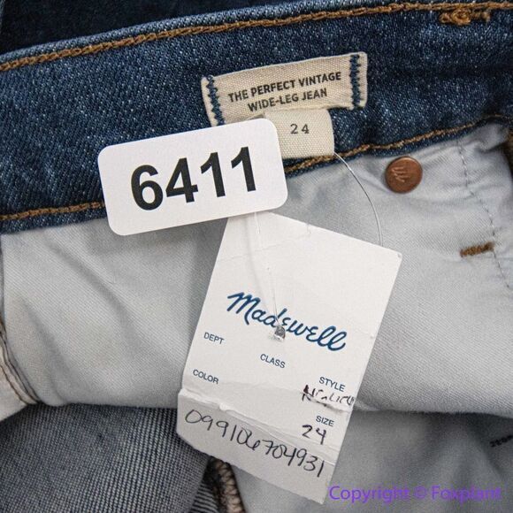 NEW Madewell The Perfect Vintage Wide-Leg‎ Jean in Fairdale Wash, 24 - Picture 11 of 14